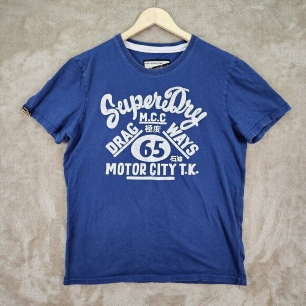 Superdry Limited Edition Vintage Goods Reworked Classics T-Shirt Mens Sz XL Blue